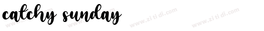 catchy sunday字体转换